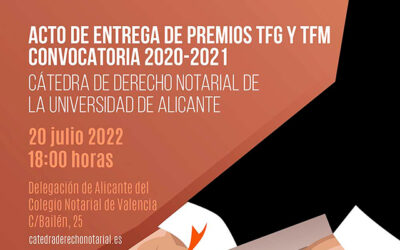 Acto de entrega de Premios TFG y TFM 2020-2021-ENG