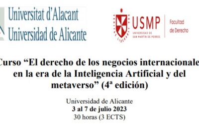 Curso “El Derecho de los negocios internacionales en la era de la Inteligencia Artificial y del metaverso”