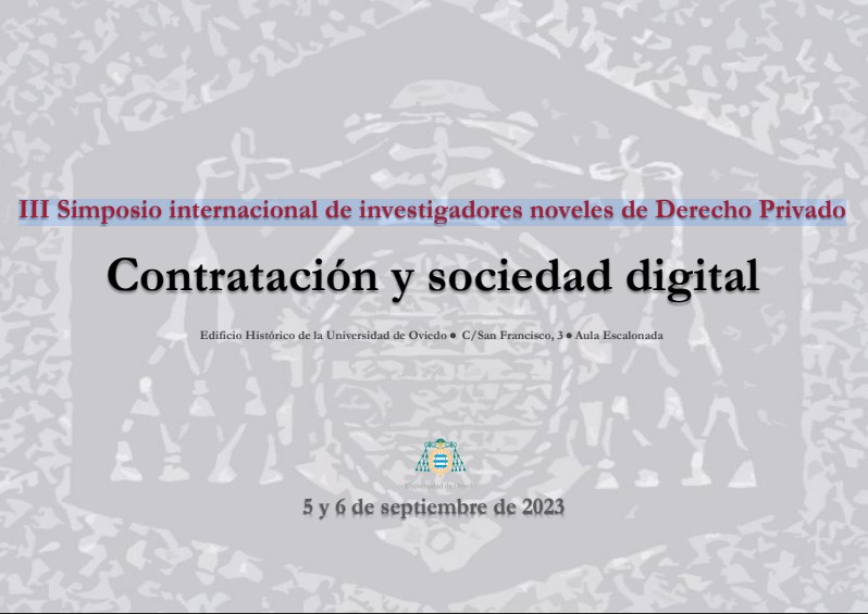 III Simposio internacional de investigadores noveles de Derecho Privado “Contratación y sociedad digital”